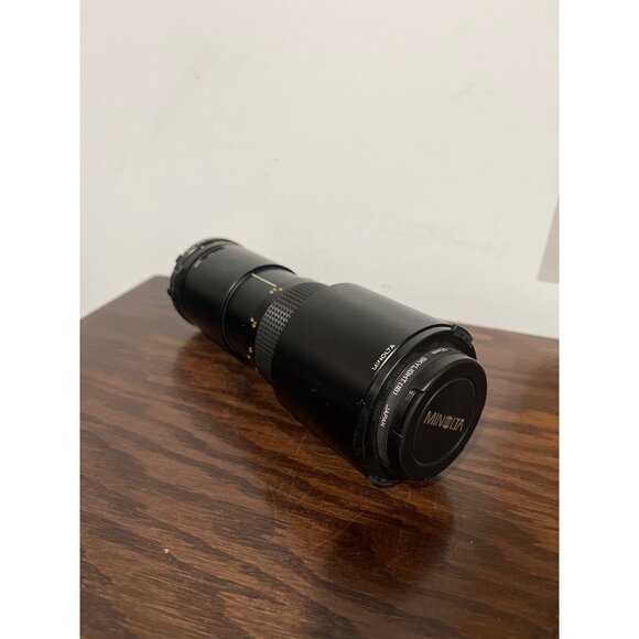 Minolta 100-200mm F5.6 Manual Focus Zoom Lens w/ 55mm Hood & Caps - Vintage - Picture 5 of 10